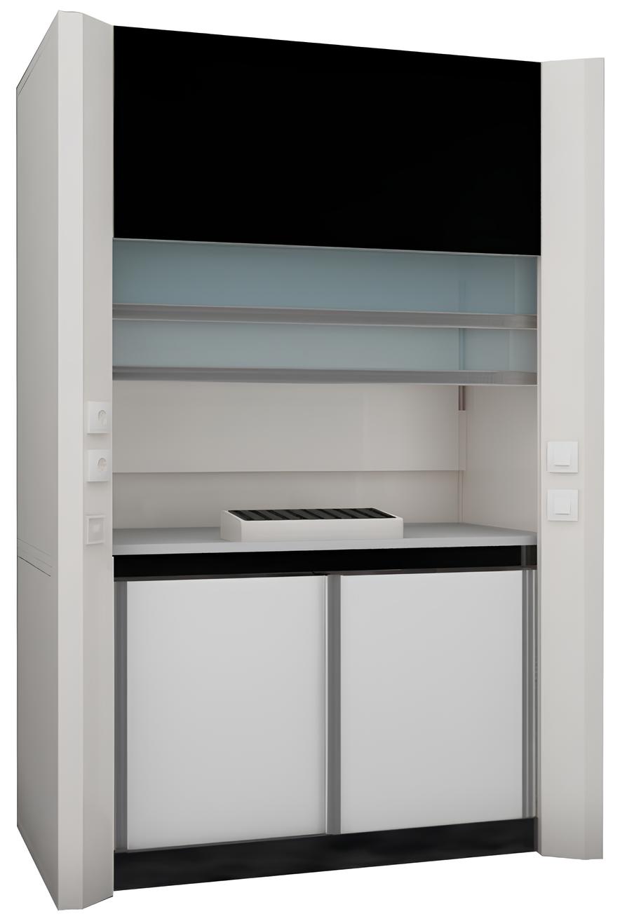 Special-Purpose Fume Hood Hephaestus with Built-in Multicube Heating Block