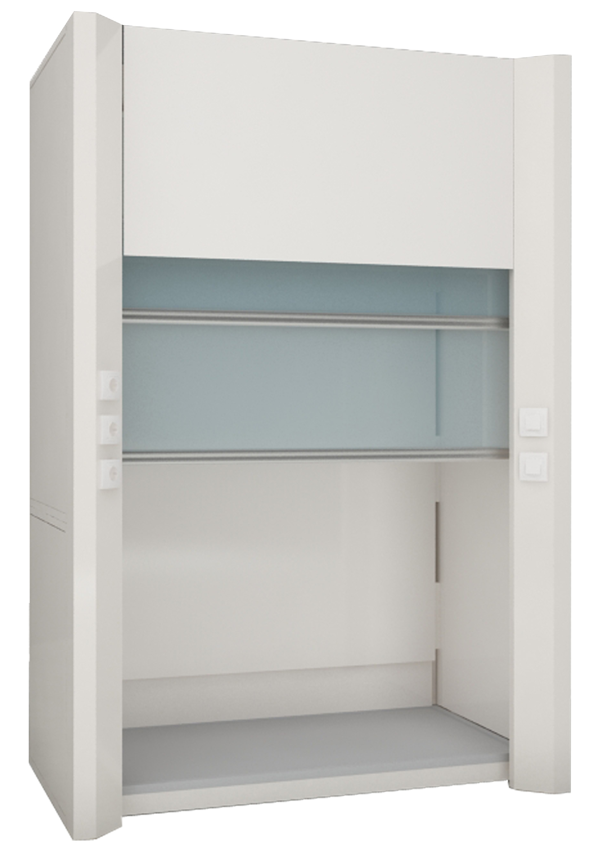 Master series fume hood with a floor-level work surface 